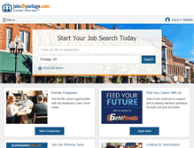 Tablet Screenshot of jobsinportage.com